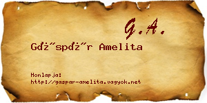 Gáspár Amelita névjegykártya